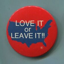 1960s Patriotic Vietnam Opposition to Protestors Love It or Leave It Cause Pin picture