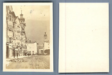 Austria, Innsbruck, Maria Theresien Straße CDV vintage albums. Vintage Austria  picture