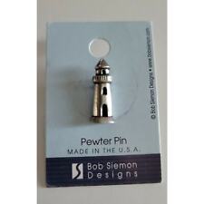 PEWTER PIN BACK LIGHTHOUSE 3/4