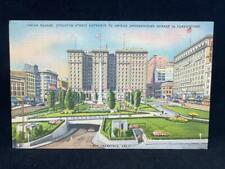 Union Square, Stockton Street - San Francisco, California - 1951 Linen Postcard picture