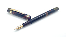 GORGEOUS ONOTO THE PEN, 6235, RED MARBLE, FIRM, 14K MEDIUM NIB, ENGLAND picture