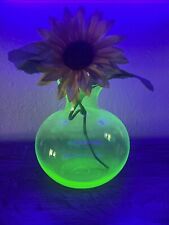 vintage green depression glass uranium vase picture