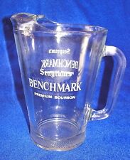 Seagram's Benchmark Premium Bourbon Glass Pitcher - EUC picture