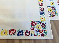 12 Vtg Cloth Napkins Boho 16” by 15” Excellent Condition Multicolor Floral picture