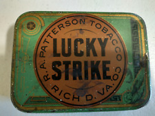 Vintage Lucky Strike Cut Plug Tobacco Tin picture