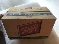 1958 VINTAGE SCHLITZ BEER CARDBOARD EMPTY BOX CASE picture