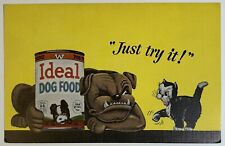 Ideal Dog Food “Just Try It” Linen Comic Postcard, Unposted Card, Wilson’s picture