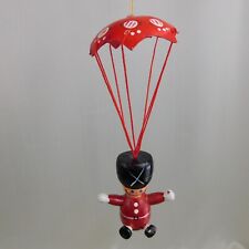 Vintage Erzgebirge Style Wood Toy Soldier Parachute Christmas Ornament #5762 picture