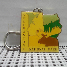 Vintage Yellowstone National Park Moose Travel Keychain Key Ring picture