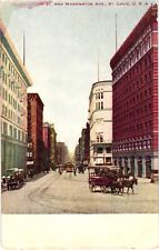 Third St and Washington Ave St. Louis Missouri Undivided Unposted Postcard c1905 picture