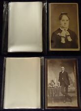 100 CDV+100 CABINET CARD Photo SLEEVE Pack/Lot ARCHIVAL SAFE Quality 1.5mil Poly picture