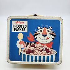 1969 Aladdin Kelloggs Cereal Metal Lunchbox & Thermos Rice Krisps Frosted Flakes picture