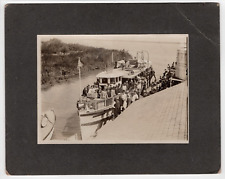 Antique Photo Patrons on Ferry Baot Sacramento Delta, California c1910s Scarce picture