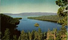 1939 Aerial View of Verdant Lake Tahoe California Vintage Postcard picture