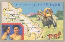 LAOS French colony propaganda PC 1930s picture
