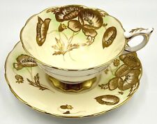 EXQUISITE ROYAL STAFFORD GOLD ENCRUSTED CUP & SAUCER SET, 8759, EXCELLENT COND picture