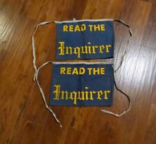 2 Vintage Philadelphia Inquirer Newspaper Canvas Apron News Stand Newsboy picture