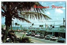 c1950's Along Johnson Street View Beach Boardwalk Hollywood Florida FL Postcard picture