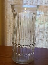 ✅Vintage E. O. Brody Clear Glass Vase with Ribbed Pattern 9-1/2