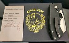 BergBlades Mini Slim Frame Lock Knife Black DLC Titanium (2.4