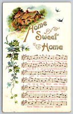 c1900s Home Sweet Home Song Lyrics Music Sheet Antique Vintage Postcard picture
