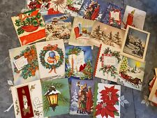 Lot 73 1940s 1950s Vintage UNUSED Christmas Cards mid century + envelopes picture