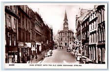 Stirling Scotland Postcard King Street with Old Corn Exchange c1940's RPPC Photo picture