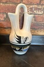 Native American Pottery Navajo Wedding Vase Hand Painted Signed picture
