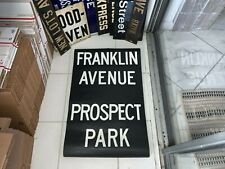 NY NYC SUBWAY ROLL SIGN FRANKLIN AVENUE PROSPECT PARK BROOKLYN BKLYN ART DISPLAY picture