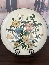Vintage Floral Serving Tray Floral Lacquer ware 13 inch picture