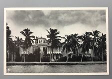 Antique RPPC Real Photo Home Colonel Green Miami FL Sightseeing Boats Tour picture