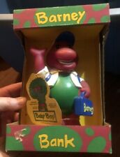 Vintage Barney Dinosaur Bank From 1992 Brand New Still In Original Packaging. picture