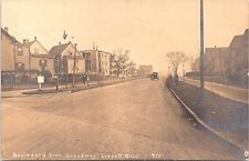 Everett Massachusetts Boulevard from Broadway RPPC 1913 picture