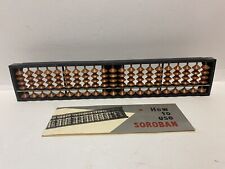 Vintage Tomoe Soroban Wood Abacus with Instructions Counting Tool picture