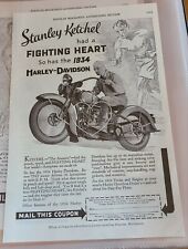 Harley-Davidson 1934 Advertisement Stanley Ketchel Boxing picture