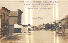 KENDALLS Michigan RPPC postcard Van Buren County advertisement Main Street picture