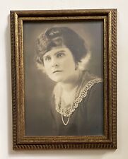 Vintage 1910s Framed Portrait of Androgynous  Woman  9x11” picture