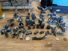 Large Assortment Of Pewter Figurines -Many Marked picture