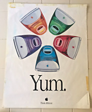 1999 Apple Computer iMac G3 Yum Poster Vintage Think Different 22 x 28 Laminated picture