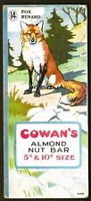 1920s FOX Chocolate Card COWANS Animals V2 Cowan ALMOND NUT BAR #14 picture