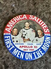 NASA Pin 1969 Apollo XI Vintage Pinback Badge NOS Moon Landing Astronaut Old picture