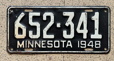 1948 MINNESOTA license plate—ORIGINAL BRILLIANT old vintage antique auto tag picture