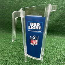 Bud Light Beer NFL Football Logo Clear Plastic Beer Pitcher 38oz picture