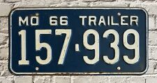 1966 Missouri Trailer License Plate # 157-939 picture