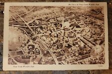 1939 Air View Of New York World's Fair Vintage Official Postcard picture