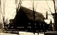 Trinity Church ~ Hudson Michigan MI ~ Bryan RPPC real photo ~ c1910 picture