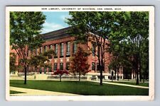 Ann Arbor MI-Michigan, University of Michigan New Library Vintage c1939 Postcard picture