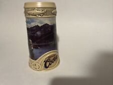 1996 COORS Beer Stein Life In The Rocky Mountains Mug 45918 Fly Fishing Nice Wow picture
