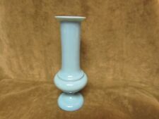 Victorian French Robin's Egg Blue Art Glass Bristol PV France Vase Mold Blown picture