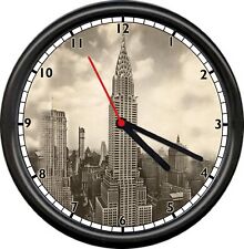 New York City Chrysler Building The Big Apple Vintage Sky Scraper Wall Clock picture